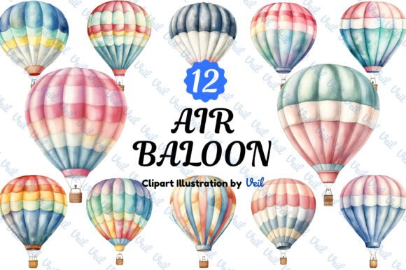Air Balloon Clipart Watercolor Bundle Review