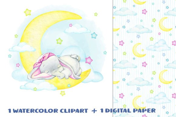 Baby Elephant Watercolor Clipart: Digital Illustrations Review