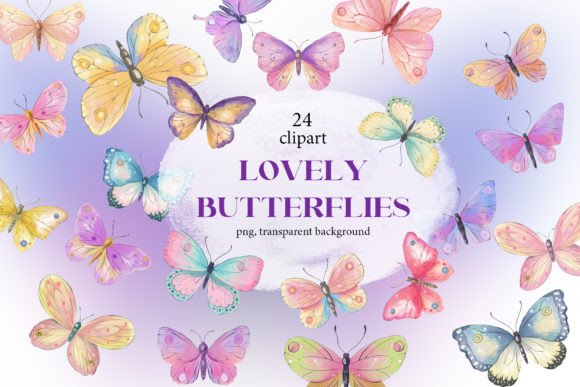 Lovely Pink Butterflies Watercolor Set: Illustrations Review