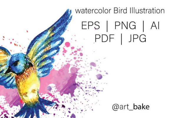 Sparrow Watercolor Bird Vector: Illustrations for Digital Products
