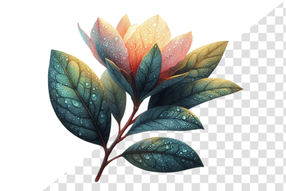SpringDew Watercolor Leaf Clipart: Illustrations for Branding