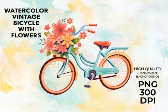 Vintage Bicycle Illustrations for Crafters