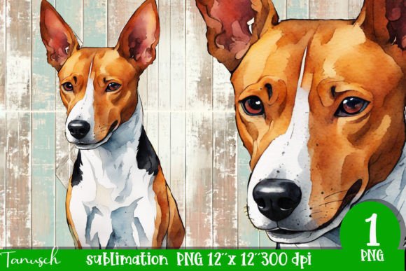 Watercolor Basenji Sublimation Illustrations Review