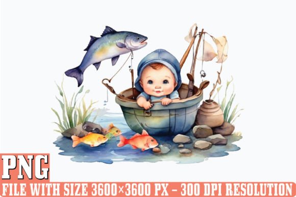 Watercolor Fishing Baby Clipart: An Embroidery Review
