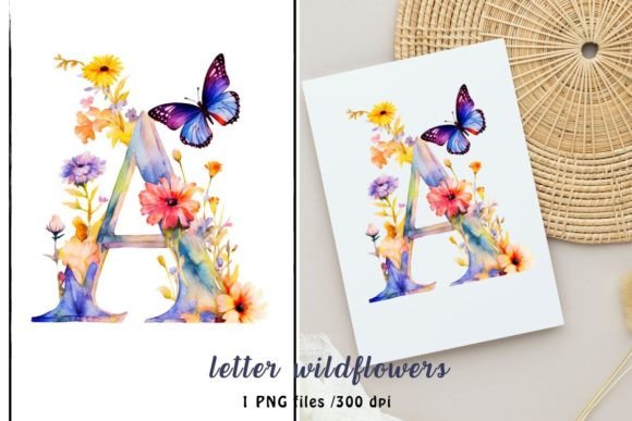 Watercolor Letter a from Wildflowers Illustrations Review