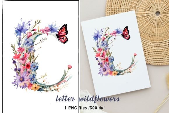 Watercolor Letter C Wildflowers Illustrations Review