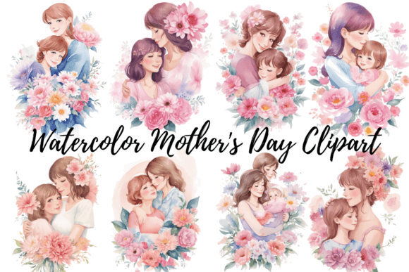 Watercolor Mother's Day Clipart Illustrations Review