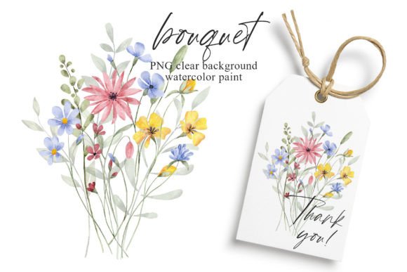 Watercolor Wild Flowers Clipart Bouquet Illustrations Review