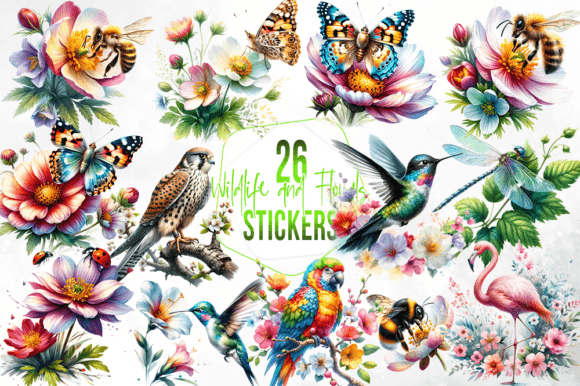 Wildlife and Florals Watercolor Illustrations for Blogs
